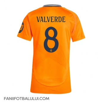 Real Madrid Federico Valverde #8 Tricou Fotbal Replică 2024-25 Femei Deplasare